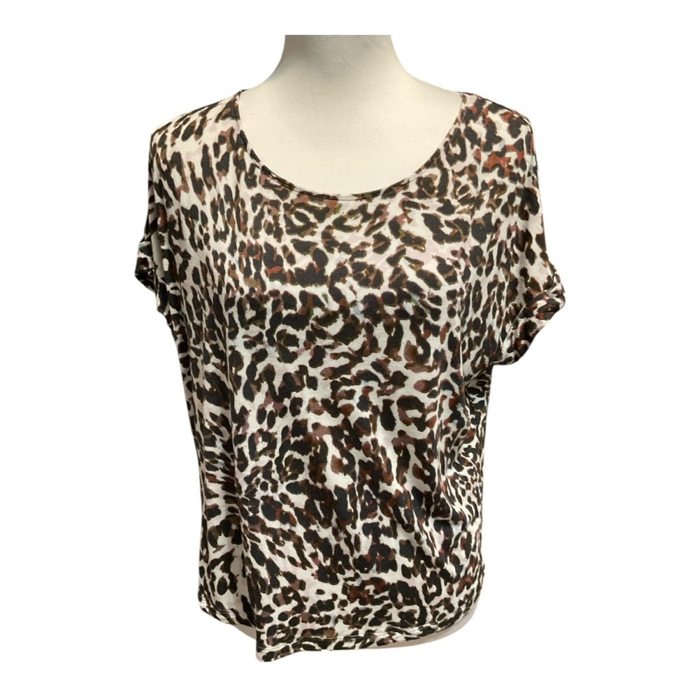 Cabi 3414 Leopard Boxy Roll Cuff Size S - Picture 2 of 8